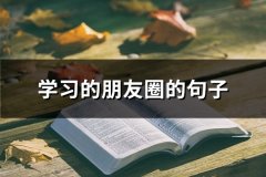 学习的朋友圈的句子(精选41句