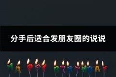 分手后适合发朋友圈的说说(精
